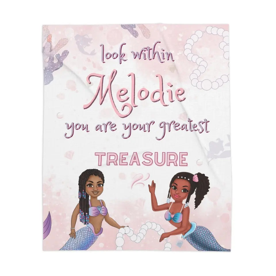 Mermaid Personalized Blanket with Your Name