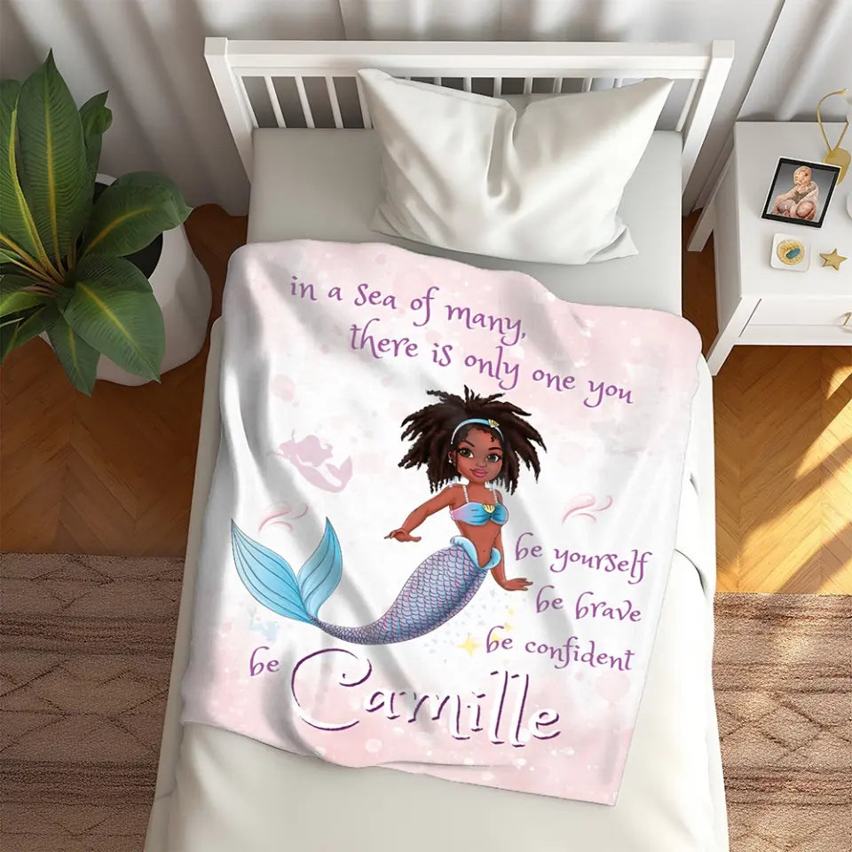 Mermaid Personalized Blanket with Your Name