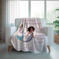 Thumbnail for Mermaid Personalized Blanket with Your Name