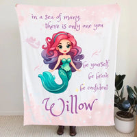 Thumbnail for Mermaid Personalized Blanket with Your Name