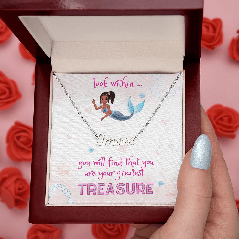 Marli Mermaid's Treasured Custom Name Necklace