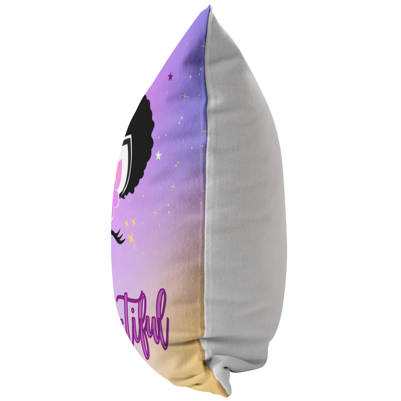 The Be-YOU-tiful Afro Puffs Unicorn Pillow