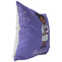 Thumbnail for The I Believe Girl Doctor Throw Pillow