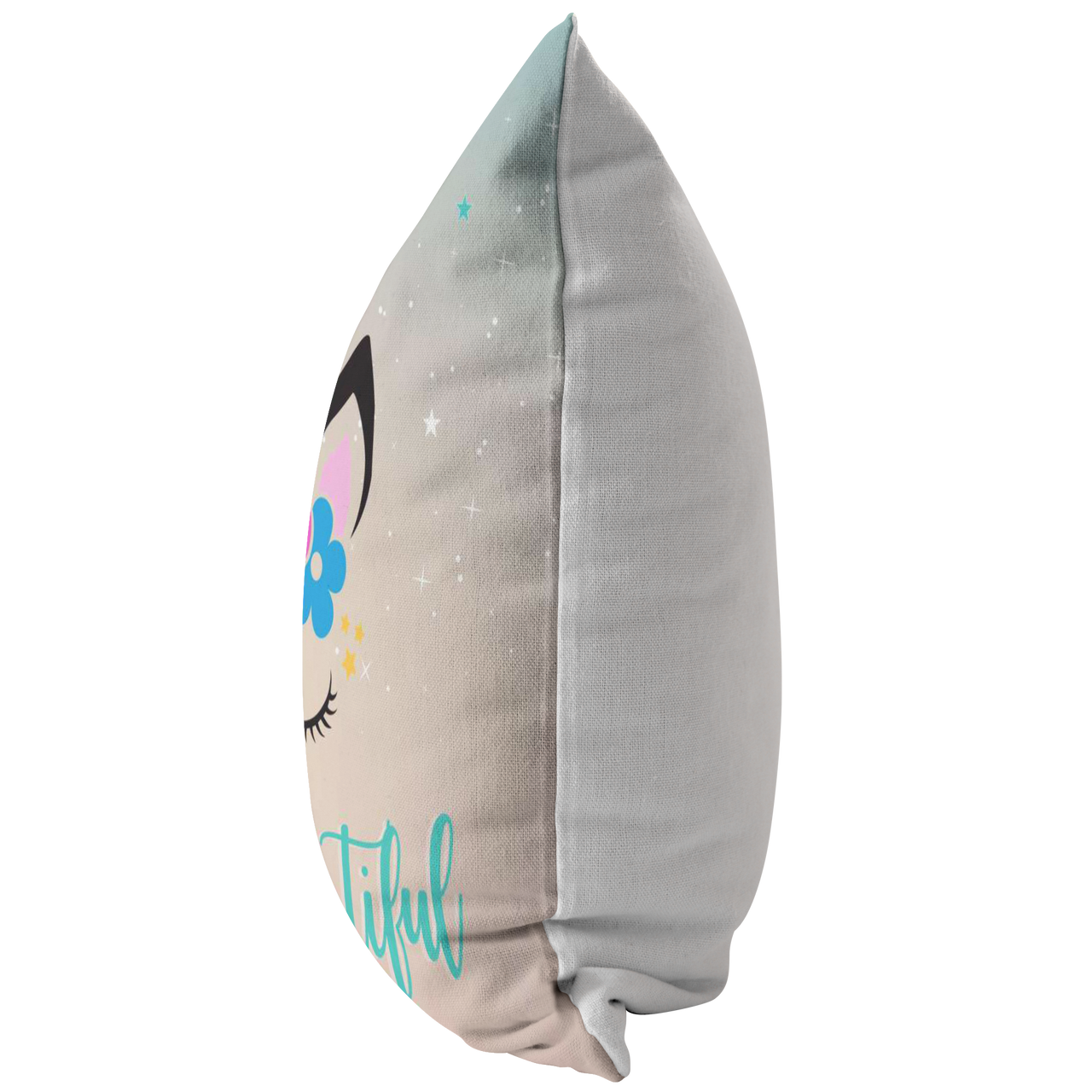 The Be-YOU-tiful Unicorn Pillow - Pink/Turquoise