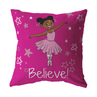 Thumbnail for The I Believe Ballerina Throw Pillow