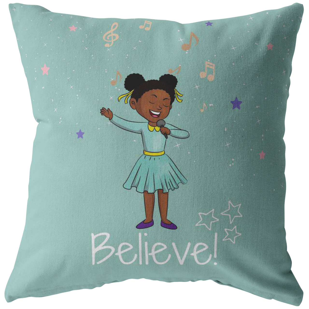 The I Believe Singer Throw Pillow
