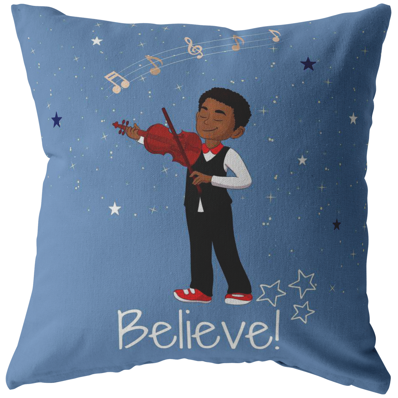 The I Believe Musician Throw Pillow