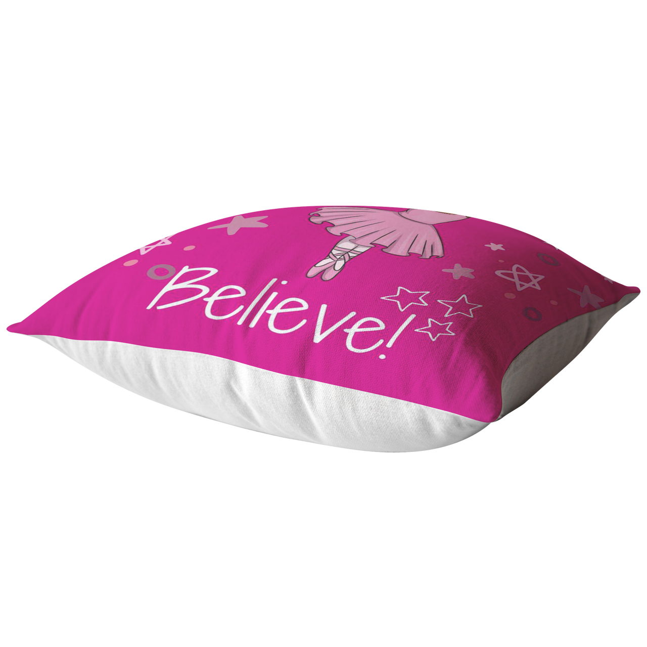 The I Believe Ballerina Throw Pillow