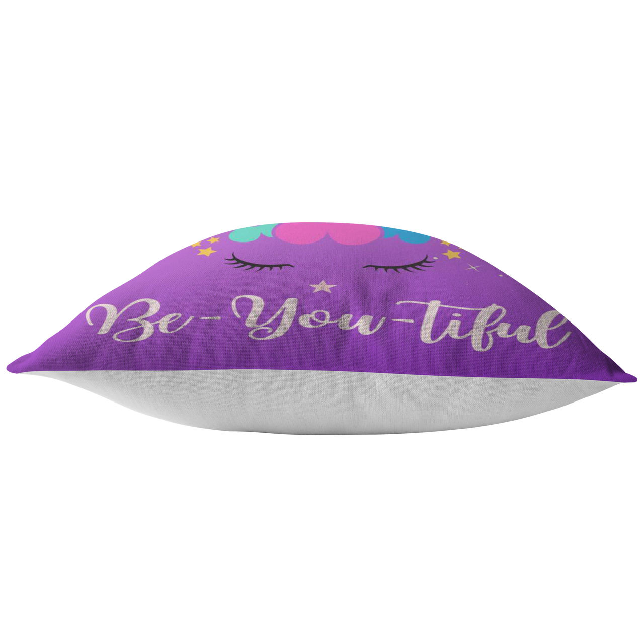 The Be-YOU-tiful Unicorn Pillow - Pink/Purple