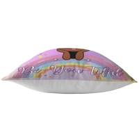 Thumbnail for The Be-YOU-tiful Unicorn Girl Pillow - Purple/Yellow