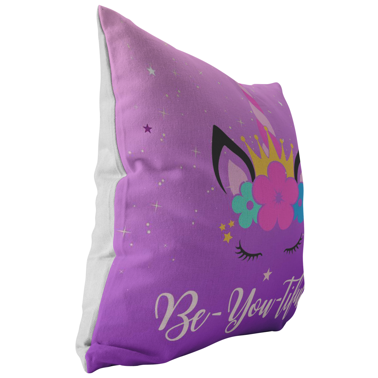 The Be-YOU-tiful Unicorn Pillow - Pink/Purple