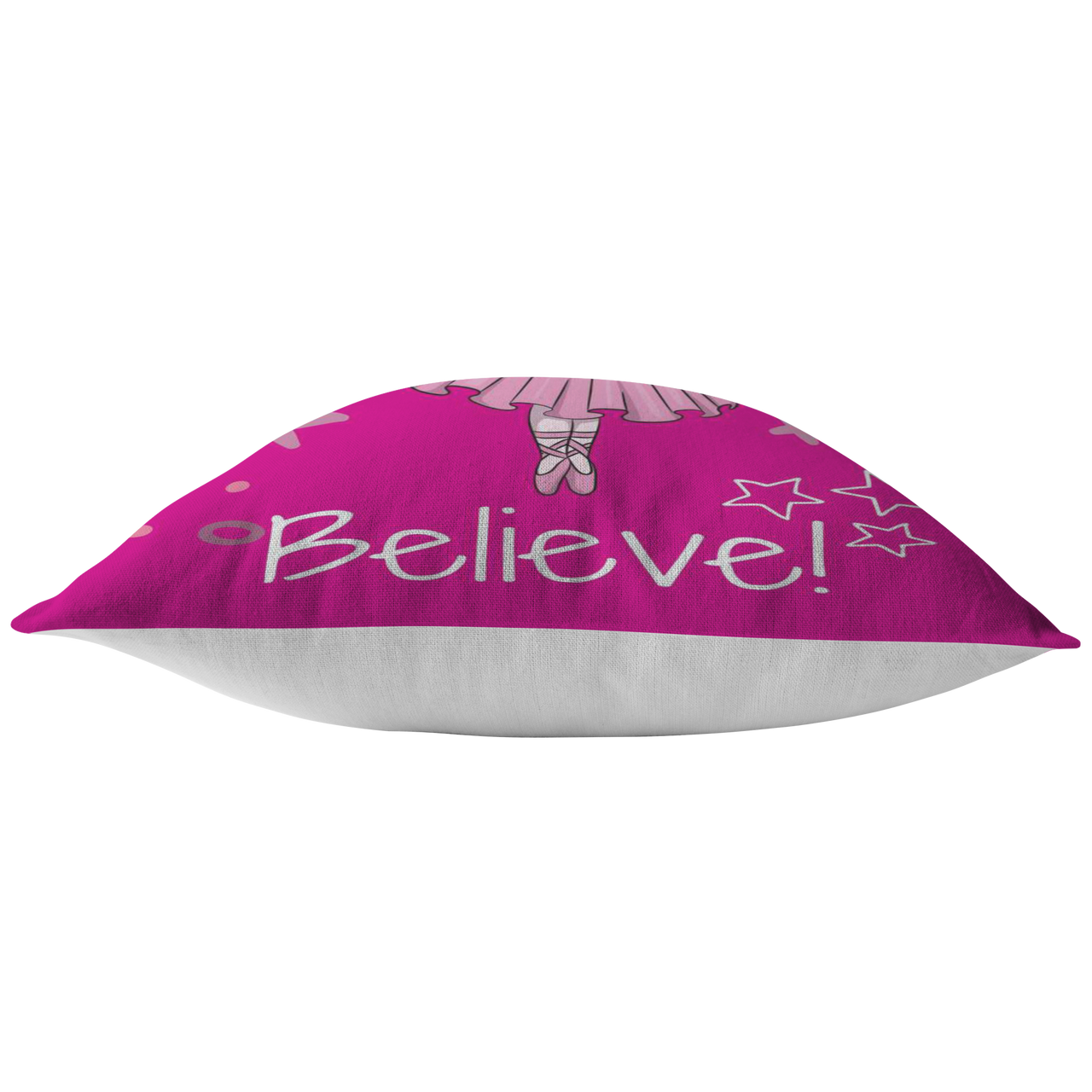 The I Believe Ballerina Throw Pillow