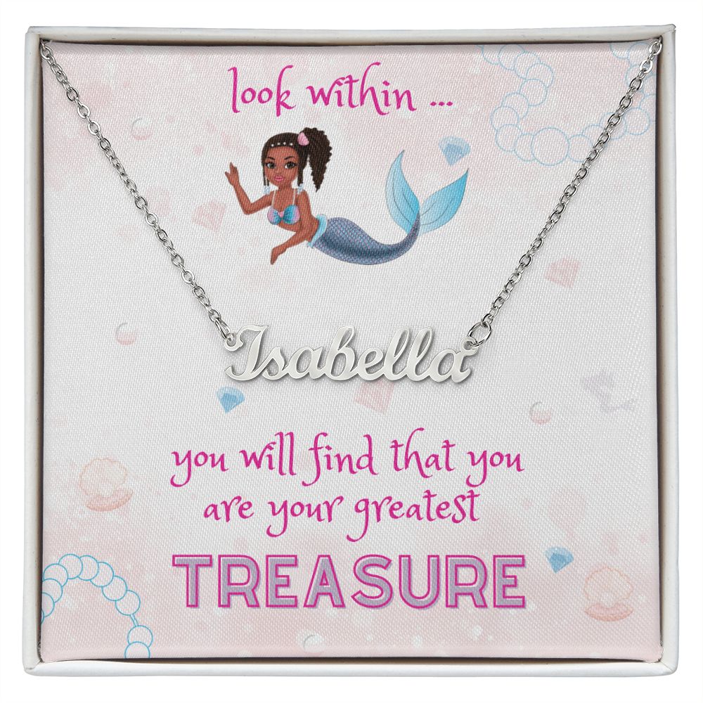 Marli Mermaid's Treasured Custom Name Necklace