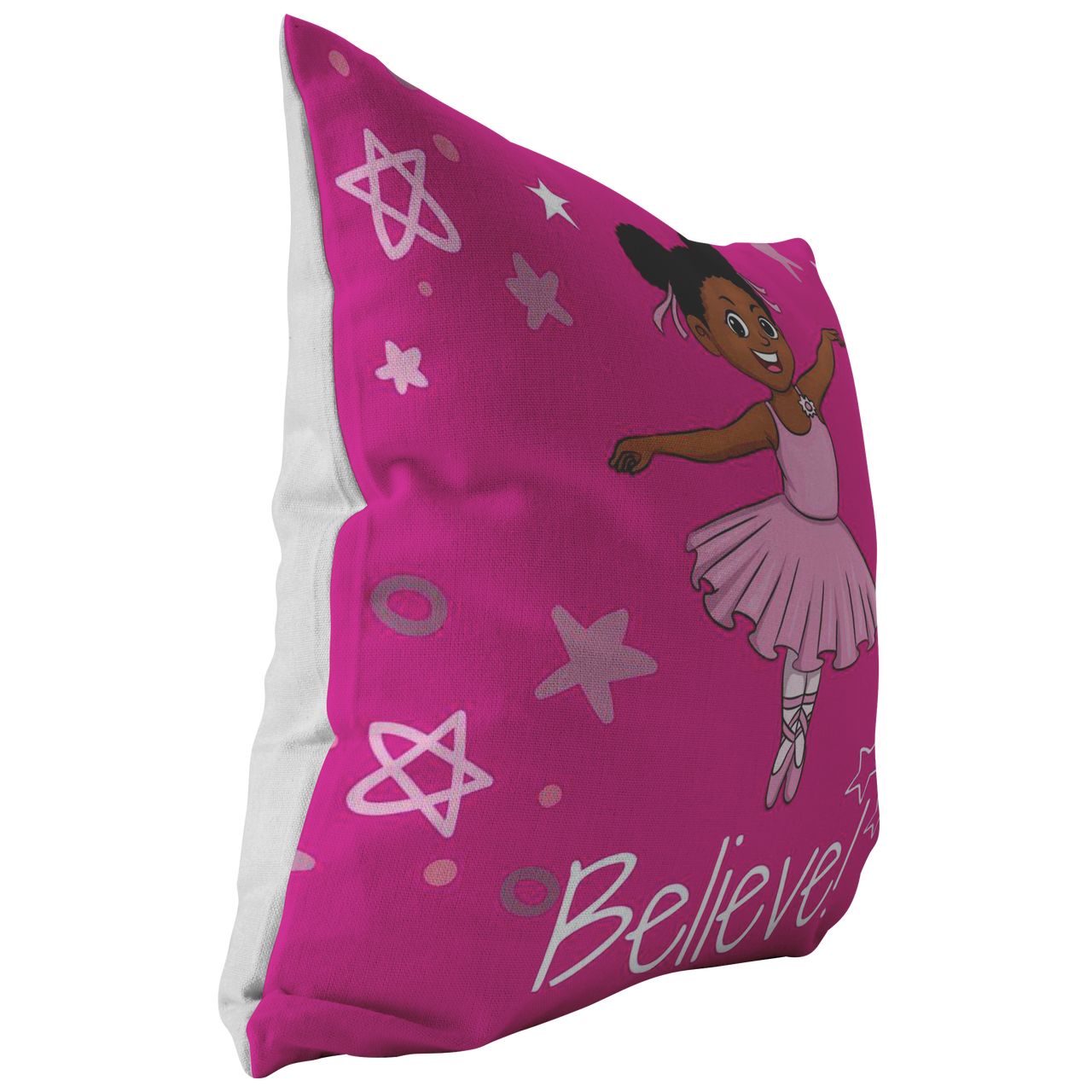 The I Believe Ballerina Throw Pillow