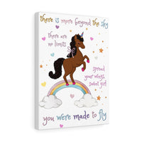 Thumbnail for Made to Fly Melani Magic Unicorn 12-x16 White Canvas