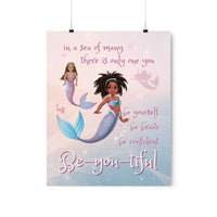 Thumbnail for Marli Mermaid, Black Mermaid 16x20in Poster