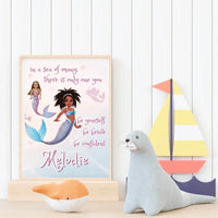 Thumbnail for Mermaid Personalized Poster with Your Name