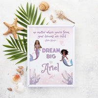 Thumbnail for Mermaid Personalized Poster with Your Name