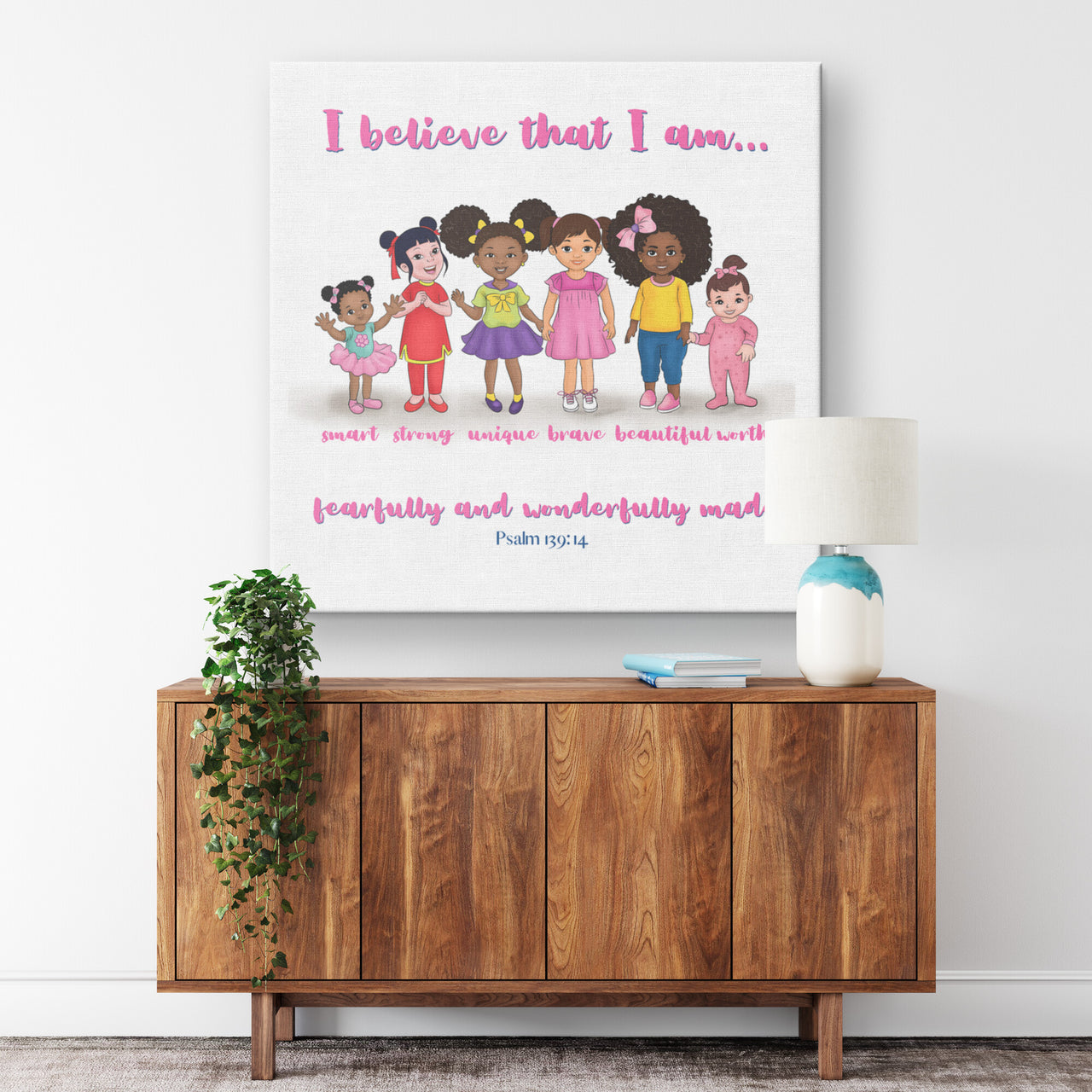 I Believe that I Am Girl Canvas - Scripture