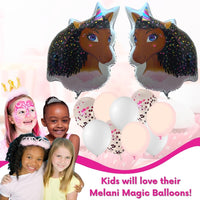 Thumbnail for Melani Magic Brown Unicorn Balloons with bracelet and E-Book