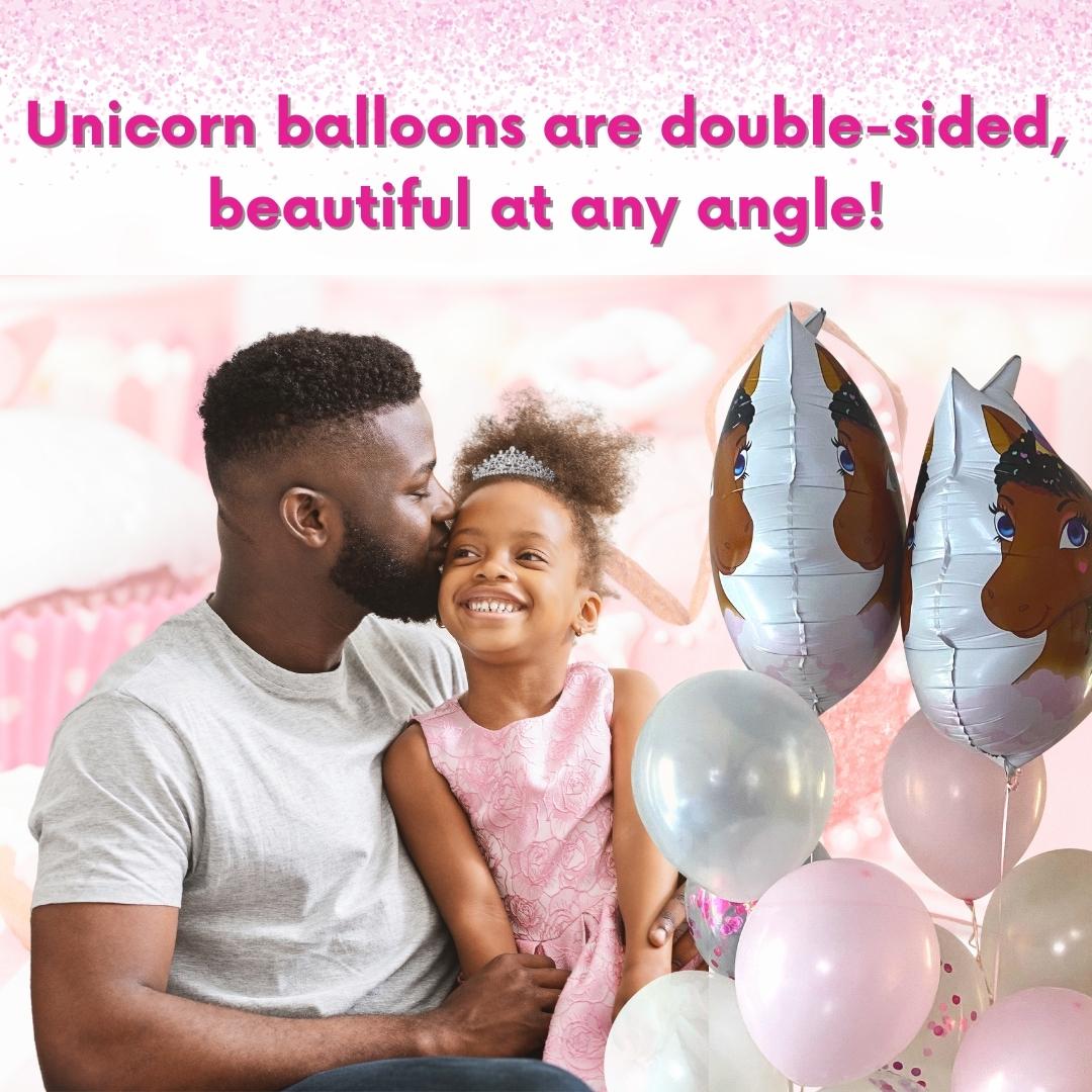 Melani Magic Brown Unicorn Balloons with bracelet and E-Book