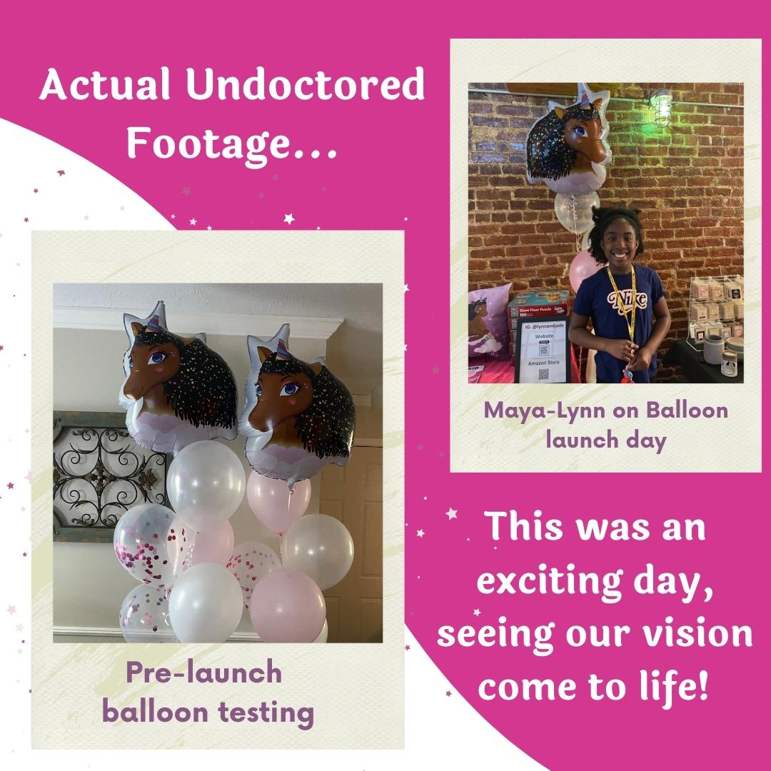 Melani Magic Brown Unicorn Balloons with bracelet and E-Book