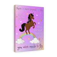 Thumbnail for You Were Made to Fly Melani Magic 12x16 Unicorn Canvas Pink/Yellow