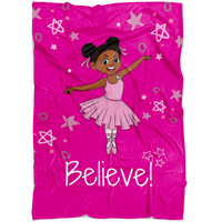 Thumbnail for The I Believe Ballerina Fleece Blanket