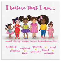 Thumbnail for The I Believe that I am Canvas Print - with positive affirmations