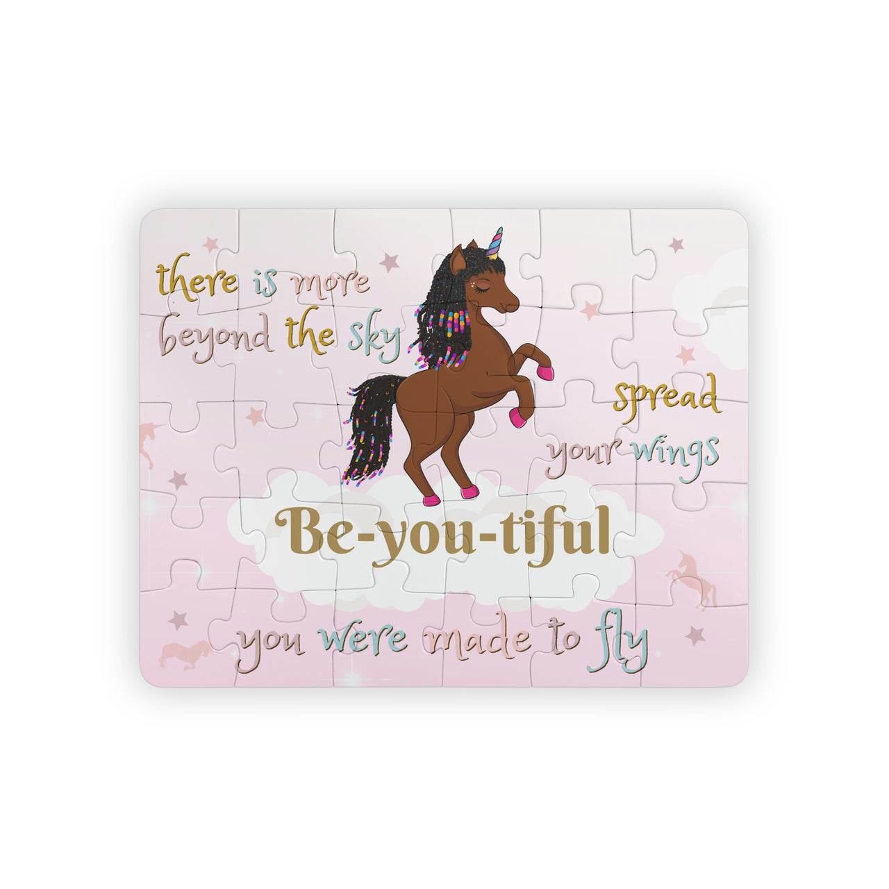 Made to Fly 30 Piece Black Unicorn Puzzle