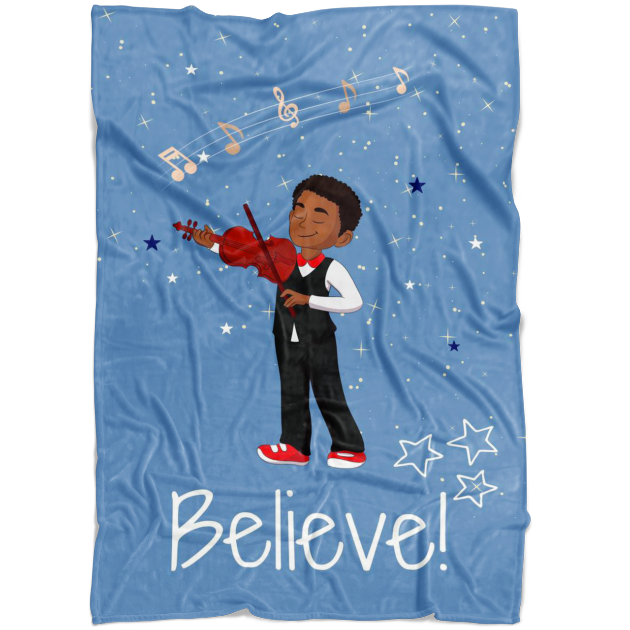 The I Believe Musician Fleece Blanket