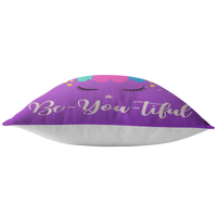 Thumbnail for The Be-YOU-tiful Unicorn Pillow - Pink/Purple
