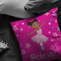 Thumbnail for The I Believe Ballerina Throw Pillow