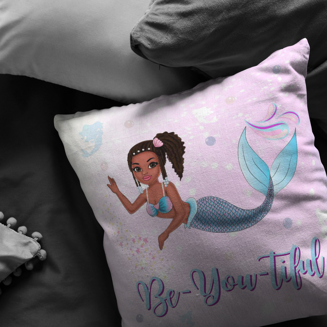 The Marli Mermaid Square Toss Pillow