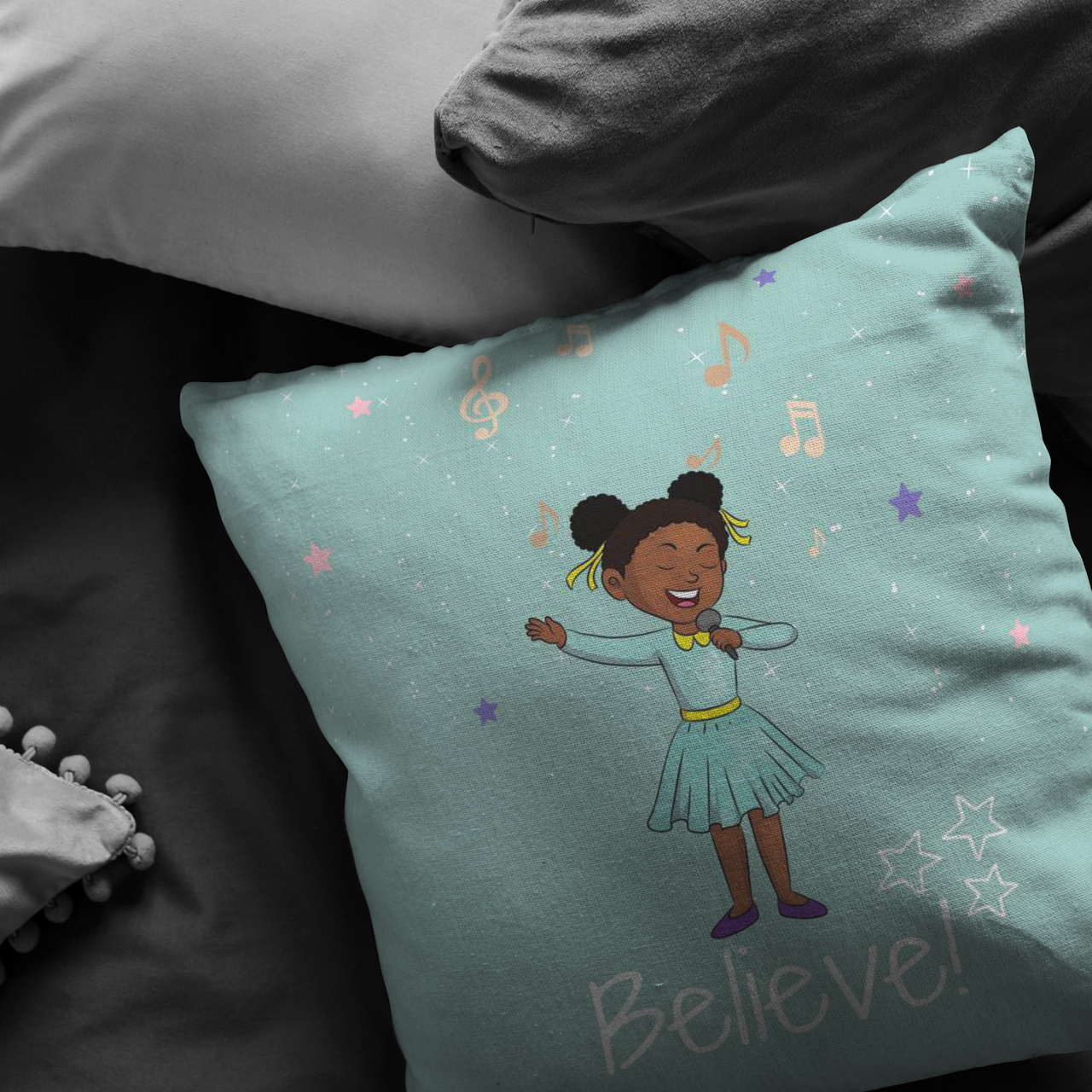 The I Believe Singer Throw Pillow