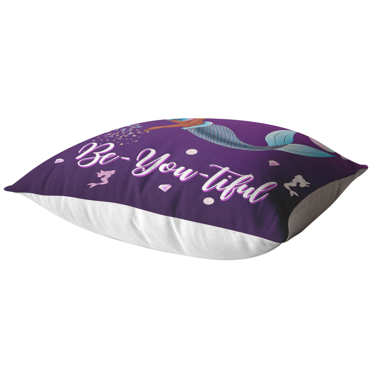 The Marli Mermaid Square Toss Pillow - Dark Purple