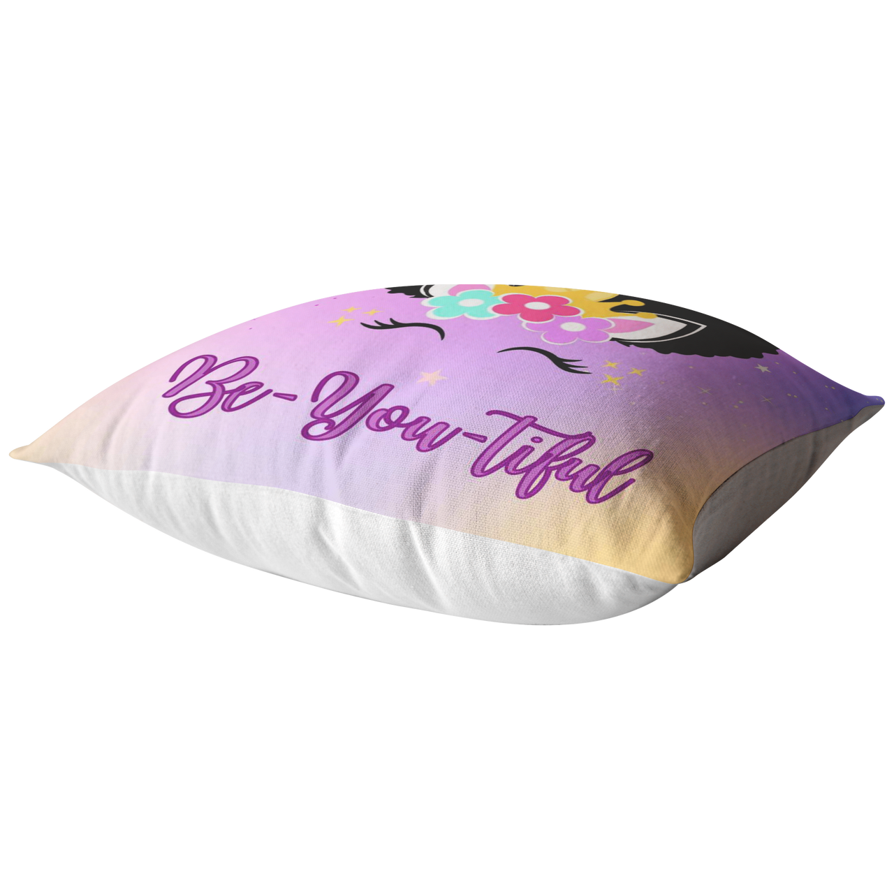 The Be-YOU-tiful Afro Puffs Unicorn Pillow