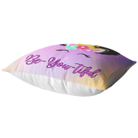 Thumbnail for The Be-YOU-tiful Afro Puffs Unicorn Pillow