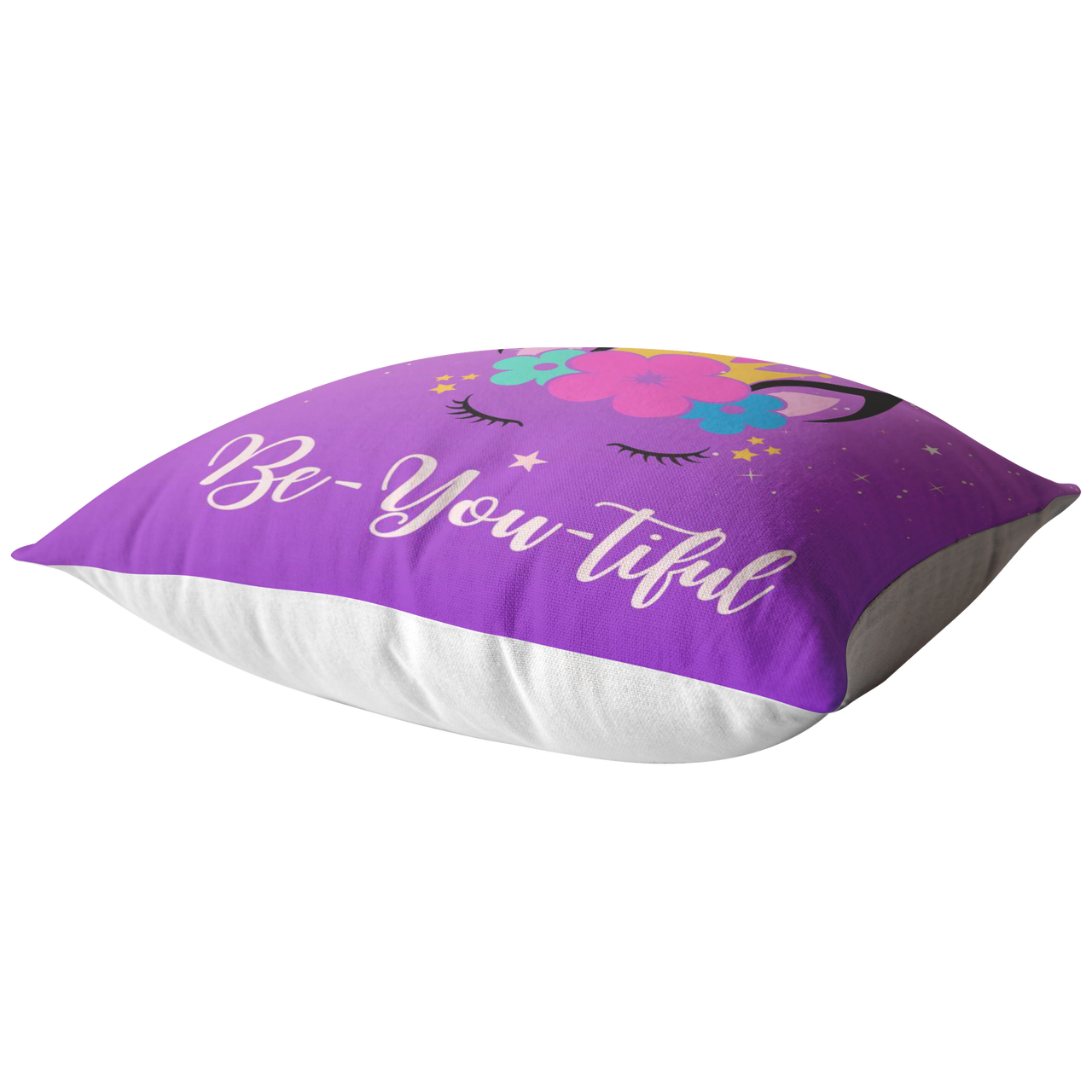 The Be-YOU-tiful Unicorn Pillow - Pink/Purple