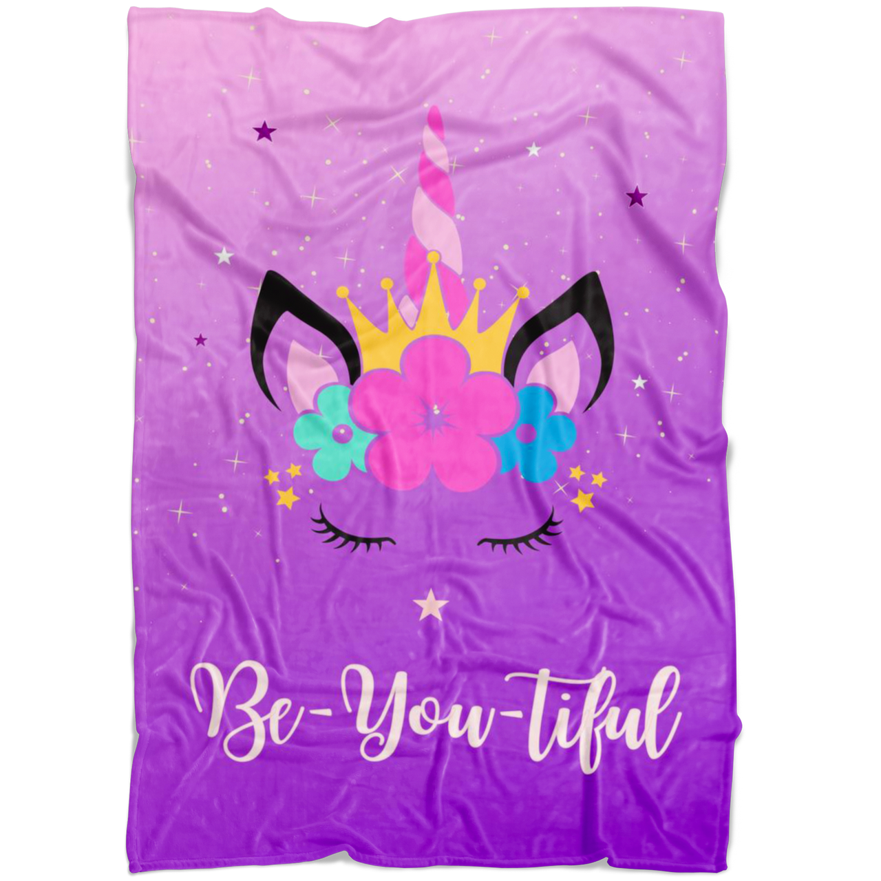 The Be-YOU-tiful Unicorn Blanket - Pink/Purple