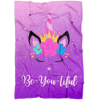 Thumbnail for The Be-YOU-tiful Unicorn Blanket - Pink/Purple