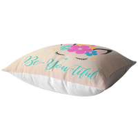 Thumbnail for The Be-YOU-tiful Unicorn Pillow - Pink/Turquoise